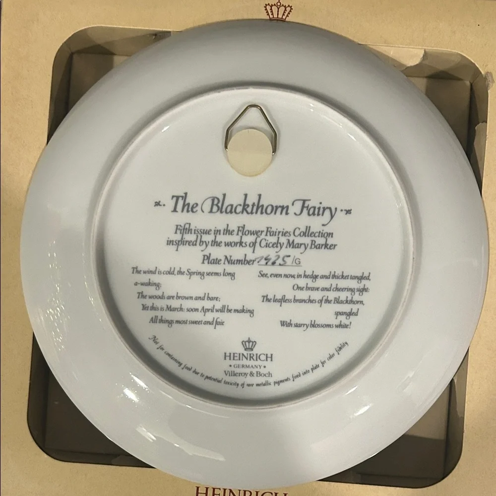 Heinrich “The Blackthorn Fairy”🧚 Decorative Plate with Authenticity Certificate